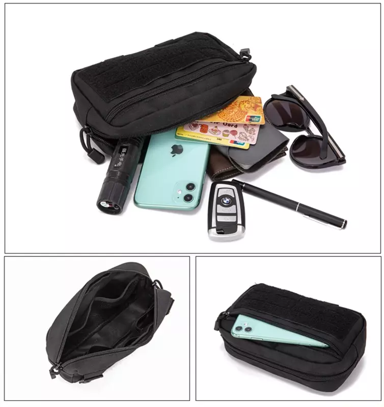EDC Molle Tactical Waist Pack, Compact Utility Pouches, Cintura Militar Belt Bag, Sacos Médicos, Caixa do telefone, Acessórios de caça
