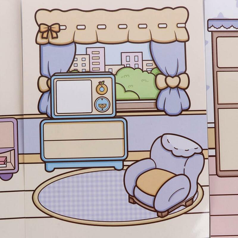 Kawaii Pinch Music cicha księga książkowa książka na naklejki Anime Telado zajęty papierowy prezent w stylu kreskówki