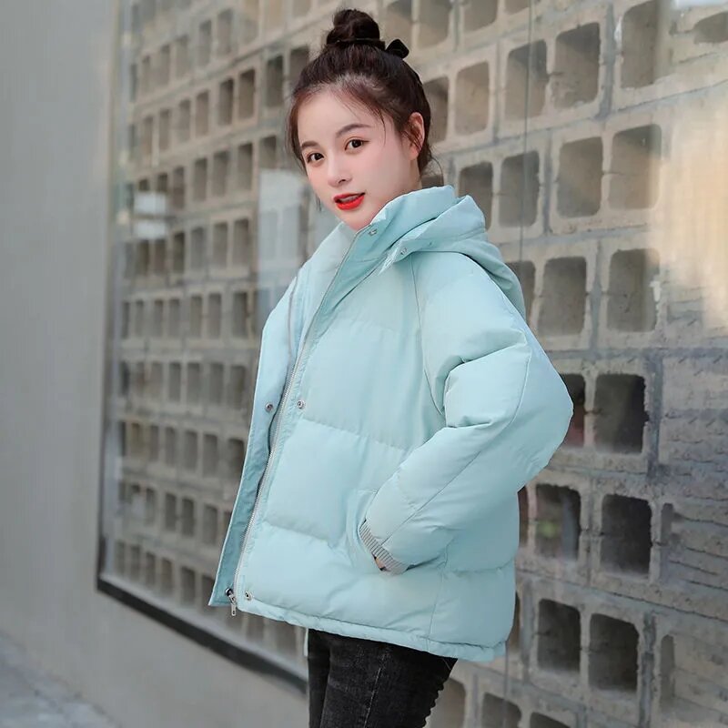 여성용 다운 코튼 재킷, 편안하고 세련된 루즈핏 코트, 우아하고 다재다능한 따뜻한 여성 아우터, 2023 겨울 신상