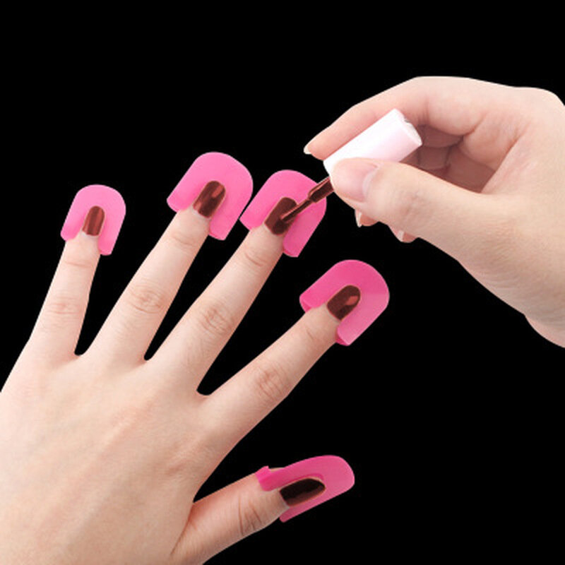 Nowy 26 sztuk paznokci Protector pokrywa polski paznokci tarcza osłona palca odporne na zalanie naklejki Protector narzędzia do paznokci
