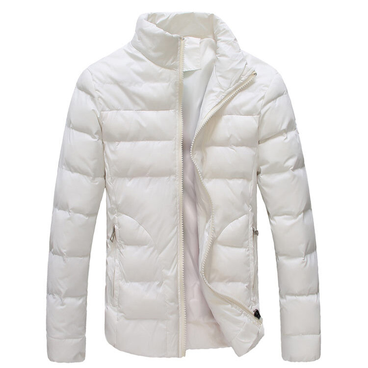 캐주얼 스탠드 칼라 오버사이즈 코튼 자켓 남성용, 따뜻한 방풍 패딩 솔리드 컬러 코튼 코트 겨울 상품