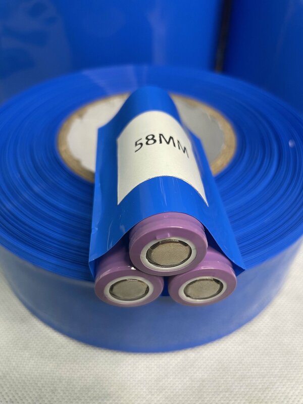 30mm-150mm lebar 18650 Lipo baterai PVC Heat Shrink Tube menyusut tabung terisolasi Film bungkus Lithium Case lengan kabel