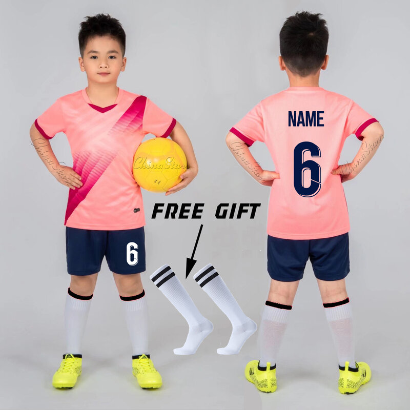 Ragazzi maglia da calcio tuta bambino divise sportive da calcio bambini giocano a palla abbigliamento sportivo kit gilet calzini da calcio per bambini