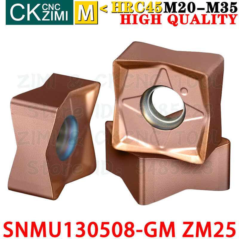 SNMU130508-GM ZM25 SNMU 130508 GM ZM25 초경 인서트 고속 이송 밀링 인서트 강철 스테인리스강용 SNMU 130508EN GM CNC 인덱서블 고속 이송 중절삭 밀링 공구