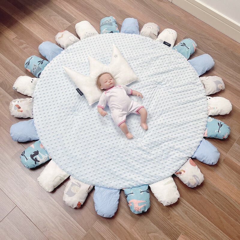 Doudou Rong arte de tela nórdica 1-2cm almohadilla de foto para dormitorio de bebés y niños almohadilla de lactancia almohadilla de juego de flores manta de juego