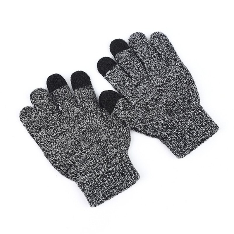 Rękawiczki dziecięce F62D Touchscreenes Miękkie i oddychające zimowe ciepłe rękawiczki Solidne, dzianinowe rękawiczki