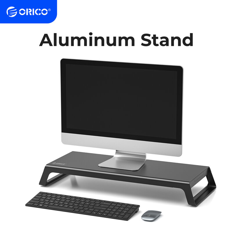 ORICO Aluminium Monitor Stand Riser Wood Computer Universal Desktop Holder Bracket Organizer untuk PC Laptop MacBook Home Office