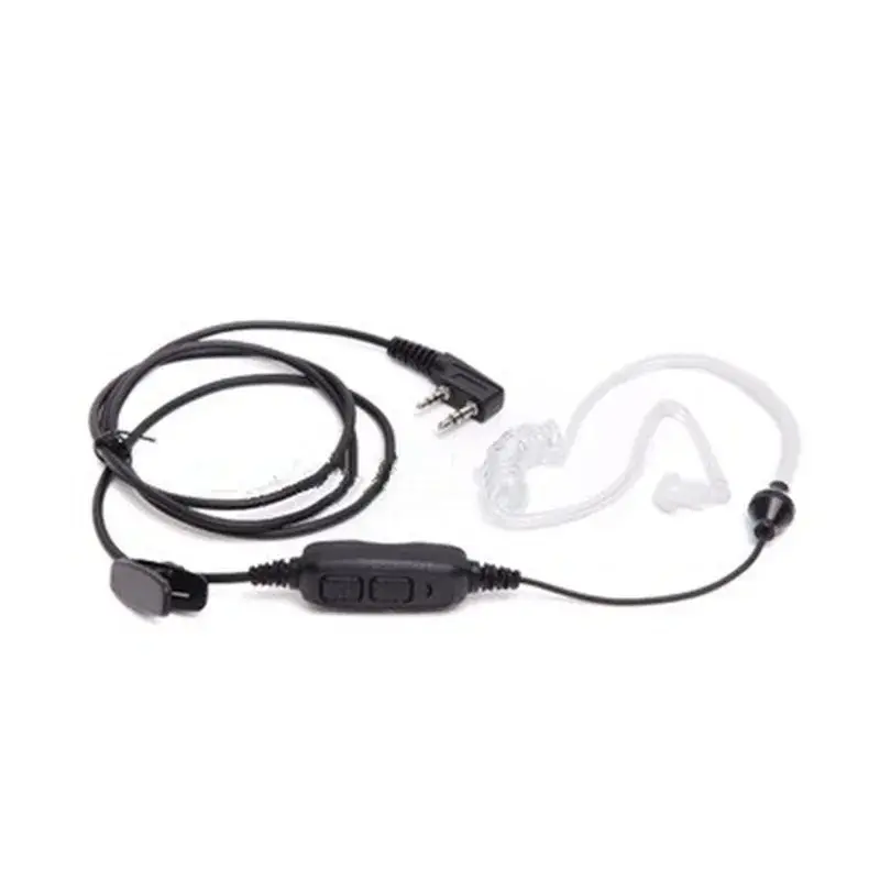 Dual PTT przewód powietrzny słuchawka z mikrofonem zestaw słuchawkowy do Baofeng dwukierunkowy UV-82 radiowy UV 82 UV82L UV-89 TK3207 tk3118akcesoria