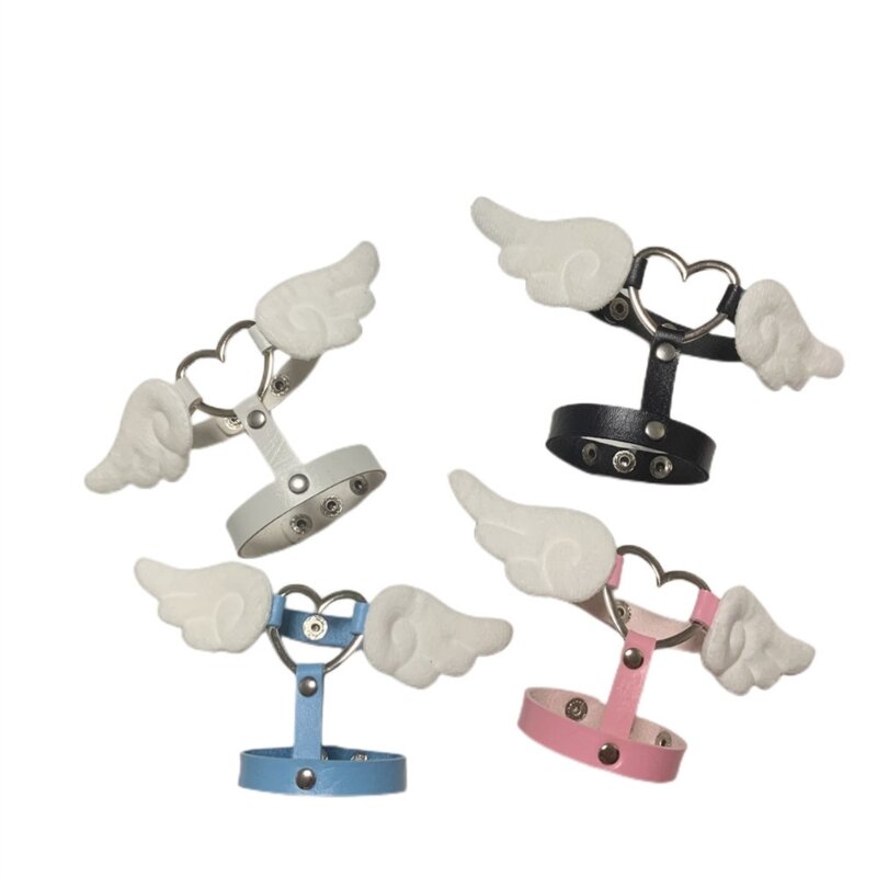 Gothic Wristband Bracelet Harajuku Lovely Angel Wing Wrap Bracelet Japanese Bangles Bracelet for Concert Parties
