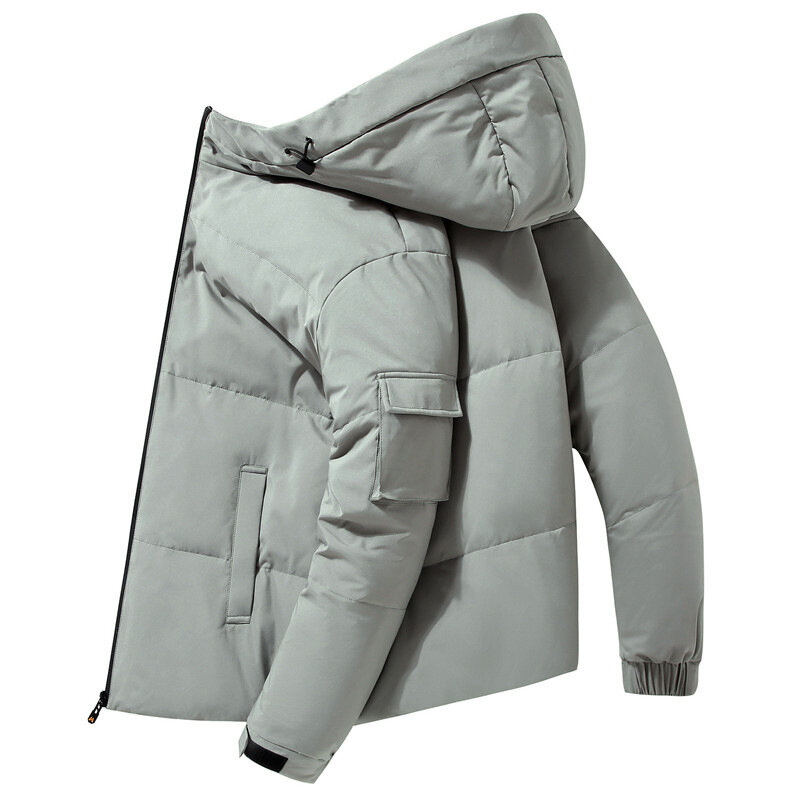 2023 Men's New down Jacket Winter Thick Hooded Short Youth White Duck down Warm Leisure down Jacket