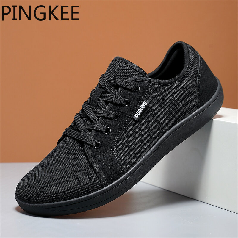 PINGKEE Sneakers Men Shoes Mens Barefoot Shoes Zero Drop Offer Sneakers Man Trail Running Shoes Man Unisex Flexible Wide Toe Box