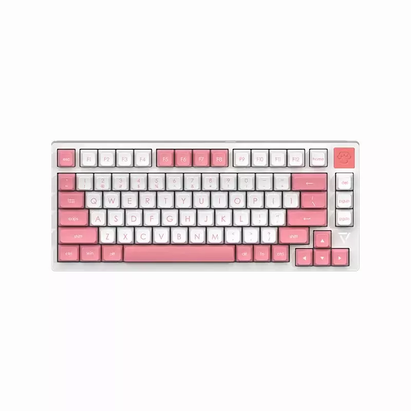 Ajazz-teclado mecânico ac081, liga de alumínio, 81 chaves, com fio, hot swap, gaxeta luz rgb, teclado gamer personalizado