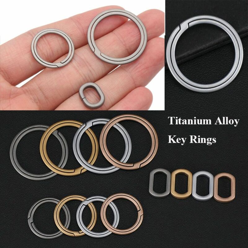High Quality Real Titanium Alloy Key Rings Keychains Buckle Pendant Super Lightweight Car Keychain for Male Creativity Gift