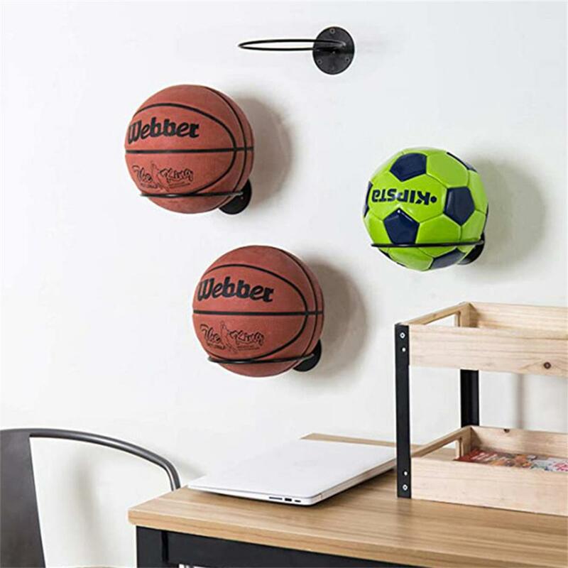Настенный держатель для баскетбола, железная Многофункциональная подставка для хранения футбольных мячей, шляп, экономия места в помещении