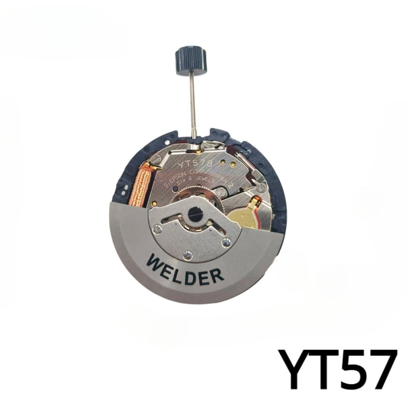 일본 오리지널 인공 운동 에너지 무브먼트 Yt57 무브먼트 YT 3 핀 싱글 캘린더 시계 액세서리, 신제품