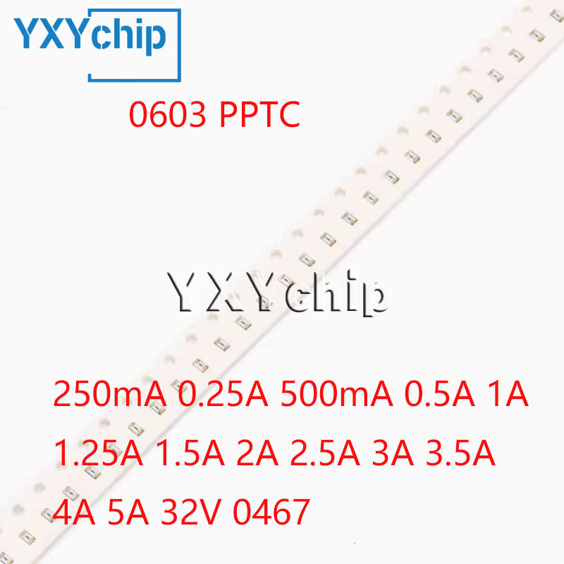 Fusible de acción muy rápida, 10 piezas, 0603 Smd, 250mA, 0.25a, 500ma, 0.5a, 1a, 1.25a, 1.5a, 2a, 2.5a, 3a, 3.5a, 4a, 5a, 32v, serie 0467, nuevo y Original