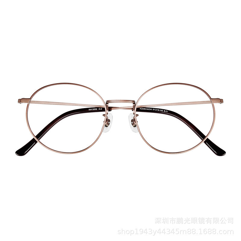 Montura de gafas ultraligera de titanio puro para mujer, gafas redondas para miopía artística de Corea del Sur, gafas para estudiantes