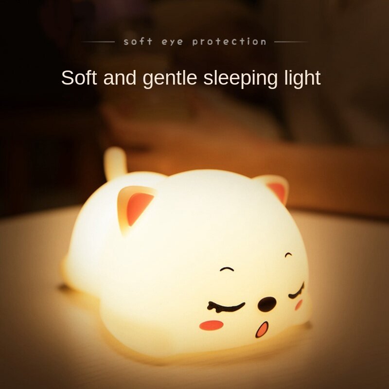 Silicone Pat Small Night Lamp para crianças, Bedside Decompression Toy, Holiday Children's Toy