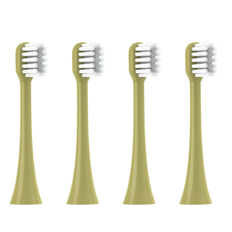4 cabeças de escova de substituição dos pces apropriadas para roaman t10/t10s/t3/t5 cabeça de escova de dentes elétrica macio dupont cerdas bicos cabeça