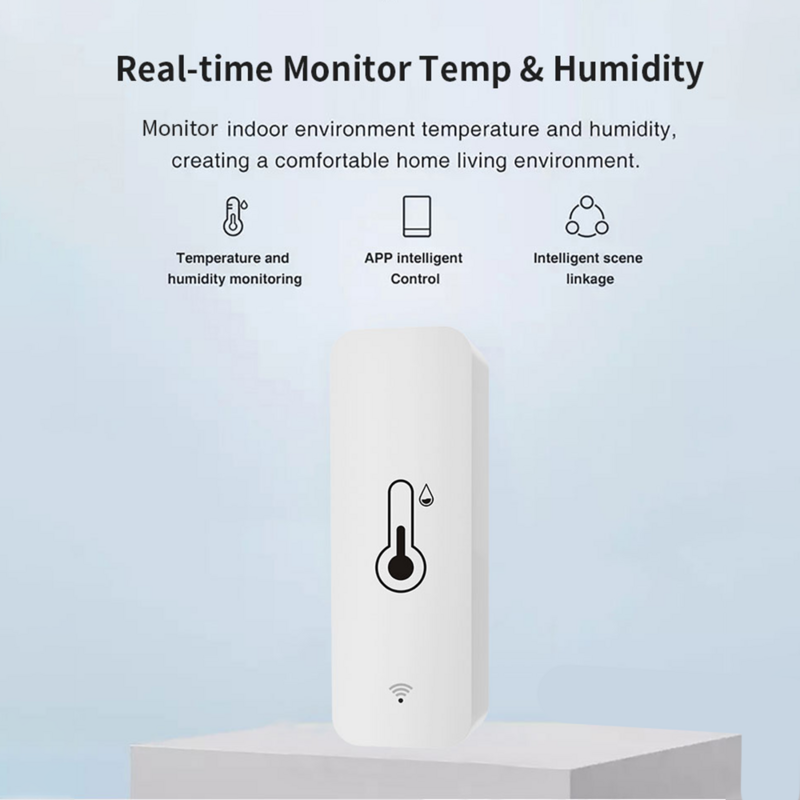 スマートライフ-温湿度センサー,Googleアシスタントと互換性のあるスマートホームモニター