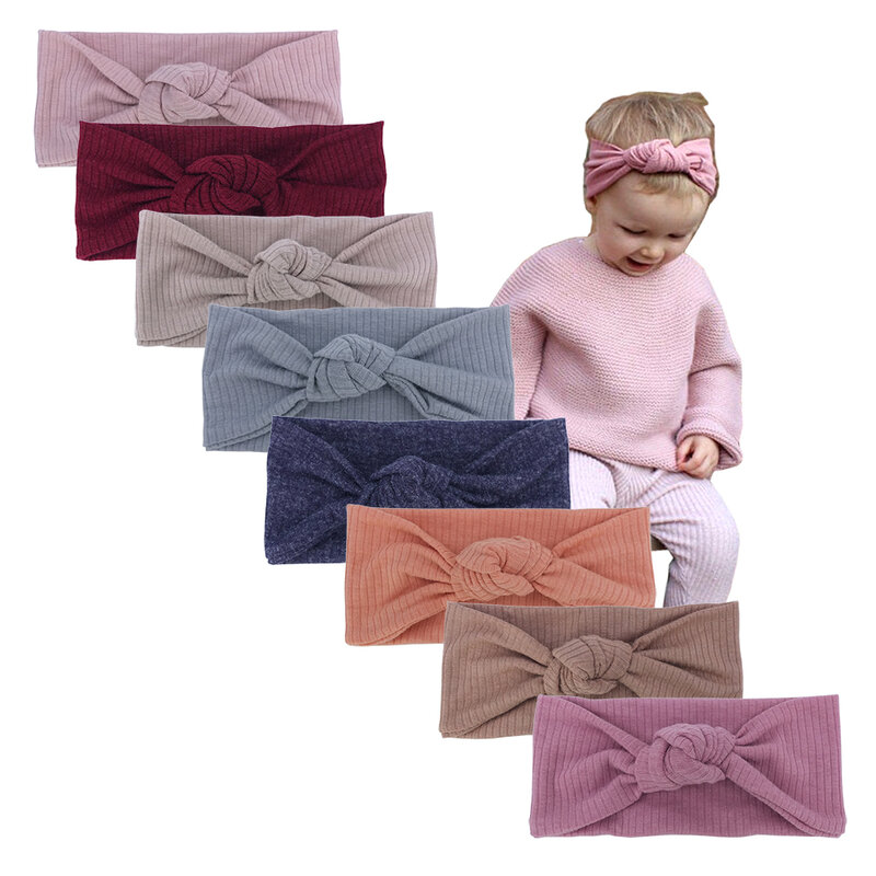 Детские повязки на голову эластичные повязки для волос с бантом эластичные для маленьких девочек новорожденных малышей младенцев детей
