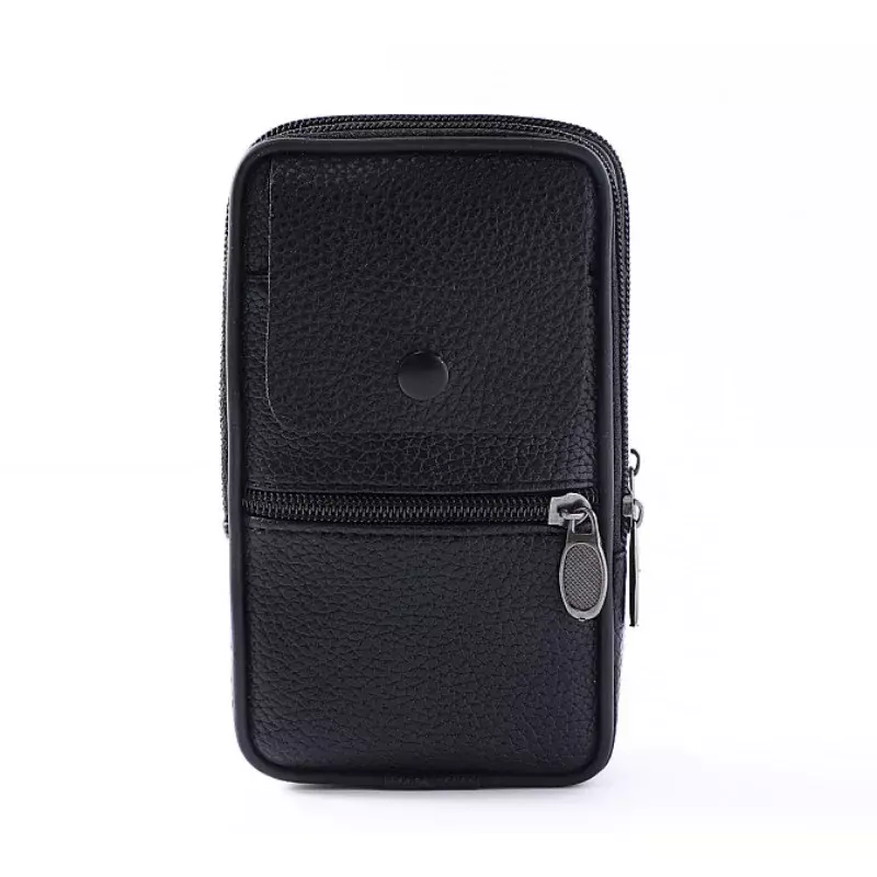 Die neue vertikale Herren Hüft tasche Pu Leder Reiß verschluss Flip Phone Tasche einfache große Kapazität Business-Stil