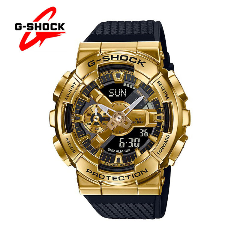 G-SHOCK GM110 orologi da uomo piccola pistola in acciaio Casual multifunzionale sport all'aria aperta antiurto doppio Display orologio al quarzo da uomo