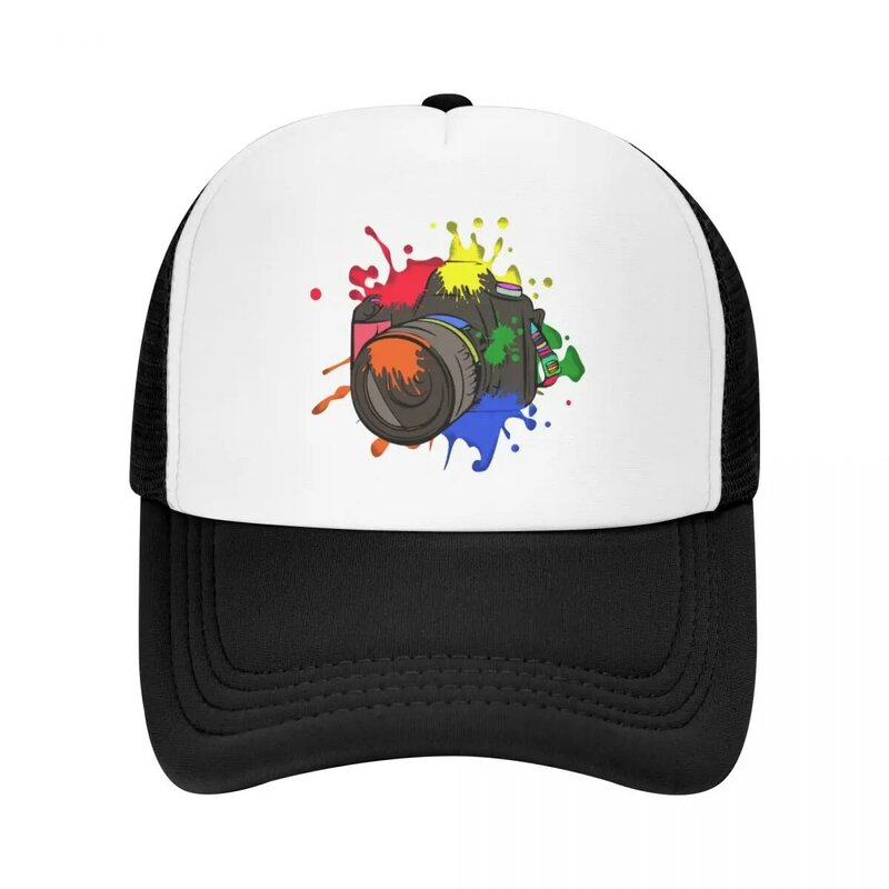 قبعة بيسبول كلاسيكية ملونة مخصصة للرجال والنساء ، قابلة للتعديل ، الحماية من أشعة الشمس ، التصوير الفوتوغرافي ، قبعة سائقي الشاحنات ، المصور