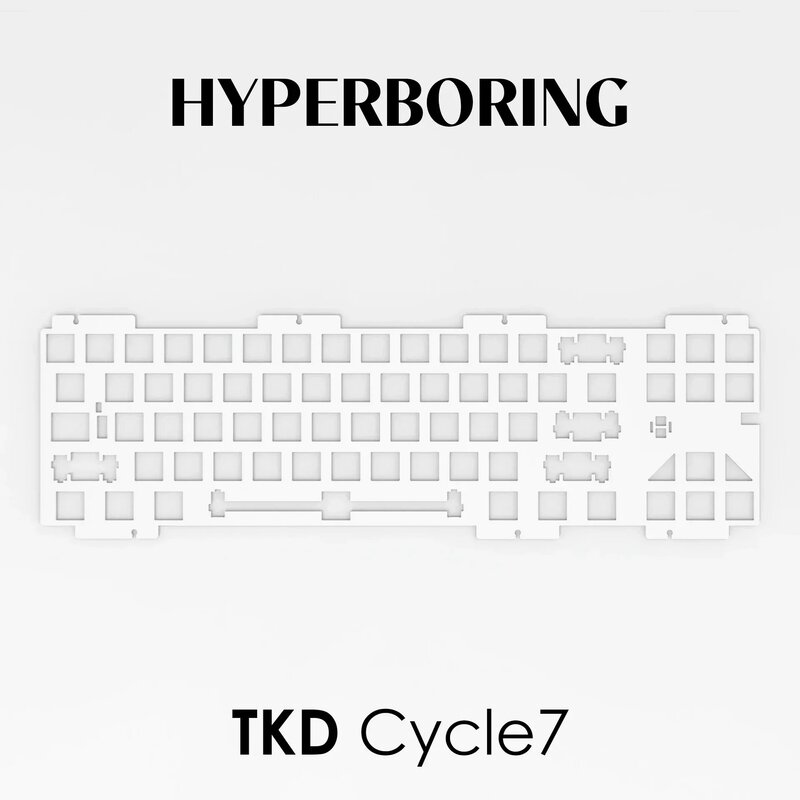 Placa de teclado de alumínio TKD Cycle7, montada em PCB e montada em placa, PP, PC, FR4, Cycle70