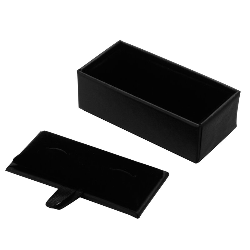XKZM 커프스 단추 상자 악어 구슬 보물 상자 블랙 도매 뜨거운 판매 12 개/몫 보석 케이스 브로치 넥타이 클립 상자 새로운 Storag