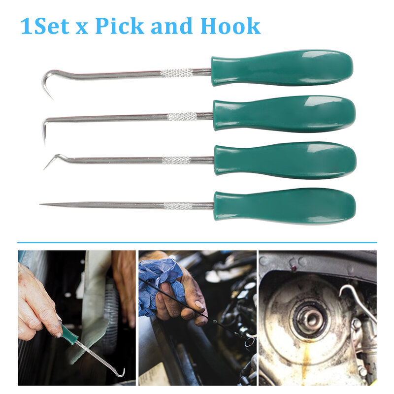 4Pcs 135mm Car Auto Vehicle Oil Seal Screwdrivers Set Gasket Puller Remover O-Ring Seal Gasket Puller Seal Remover Tools