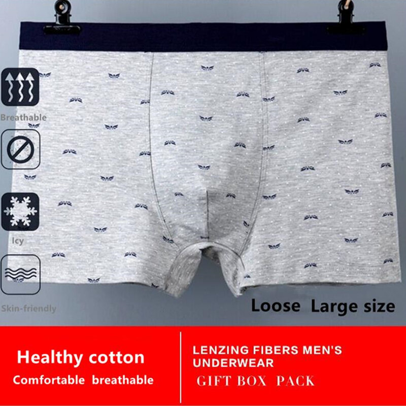 Plus Size Men's 160kg Seamless Panties Cotton Underpants Men Underwear Pure Cotton Boxer Briefs Man Intimate Boxers Mens Brand