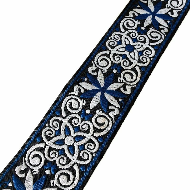 Cinta Jacquard tejida de 5cm de ancho, adorno con diseño de flores para correas de ropa, accesorio de LS-777, 6 yardas/lote