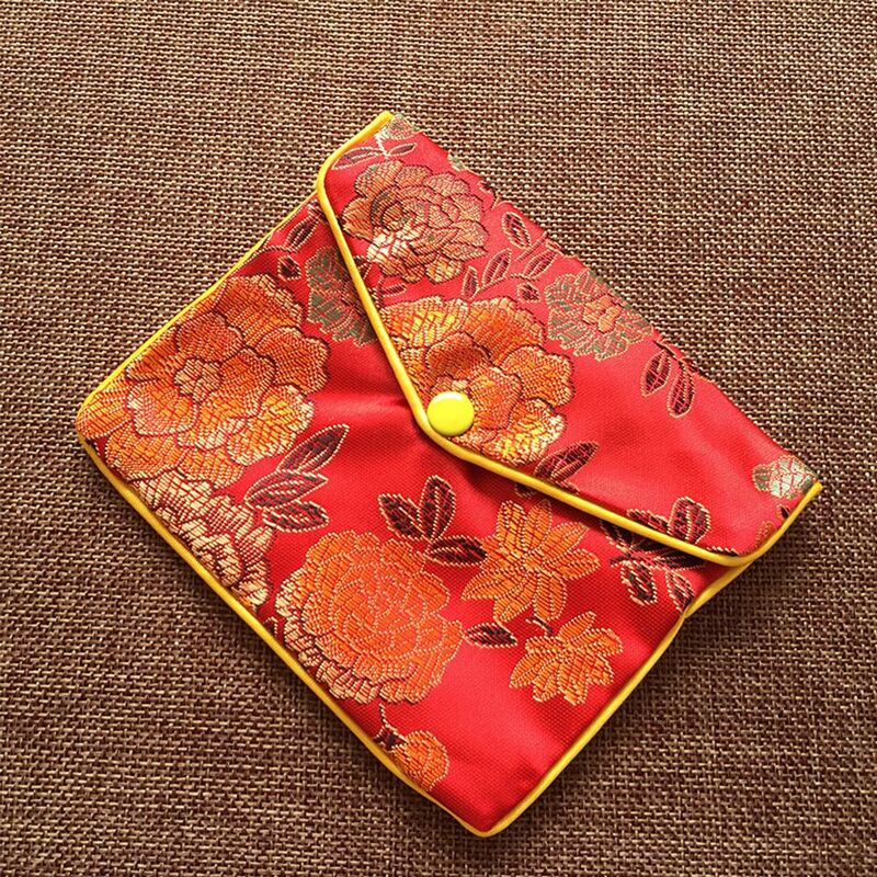 Perline borsa regali fibbia con cerniera portamonete cinese borse floreali a scatto portagioie portagioie portagioie