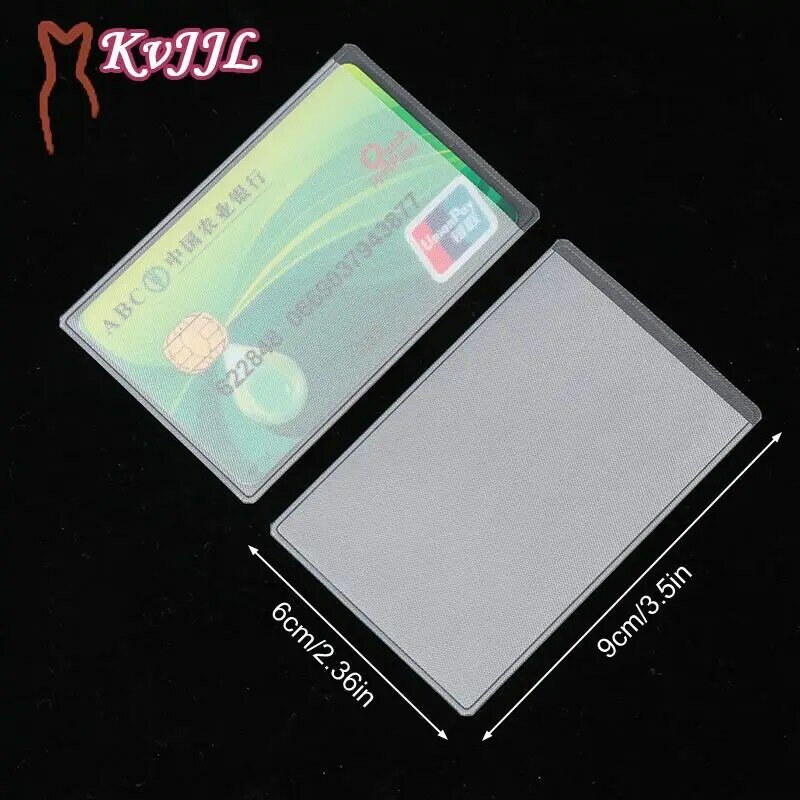 20 pezzi porta carte di credito trasparente in PVC a tasca singola/doppia porta carte di credito per autobus porta carte di credito per banca
