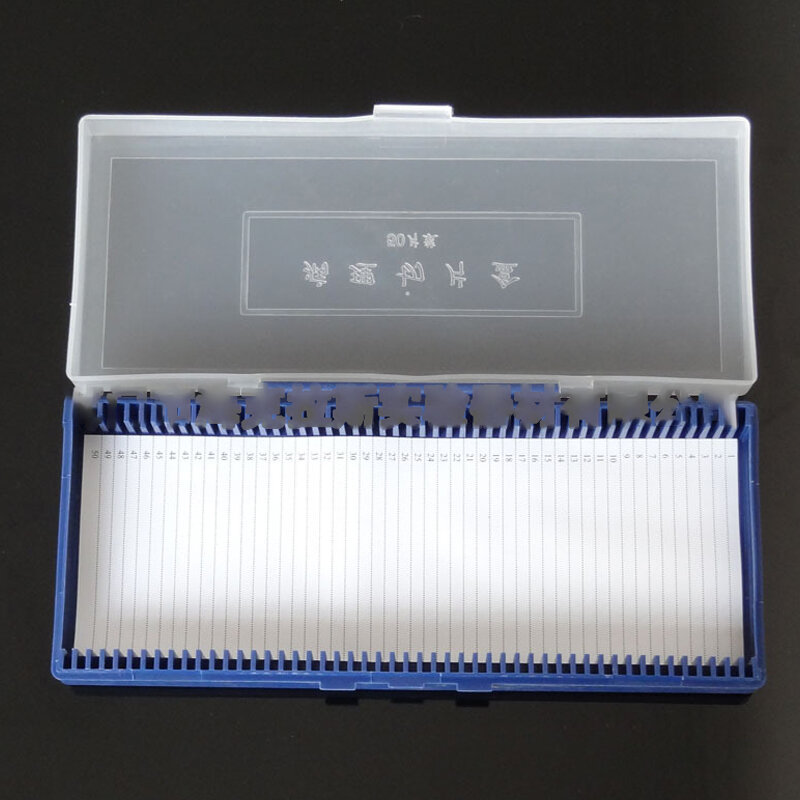 A patologia biológica da caixa da corrediça do microscópio detém até 50 pces slides bio caixa da fatia entalhes retangulares caixa da corrediça de vidro do microscópio 1x