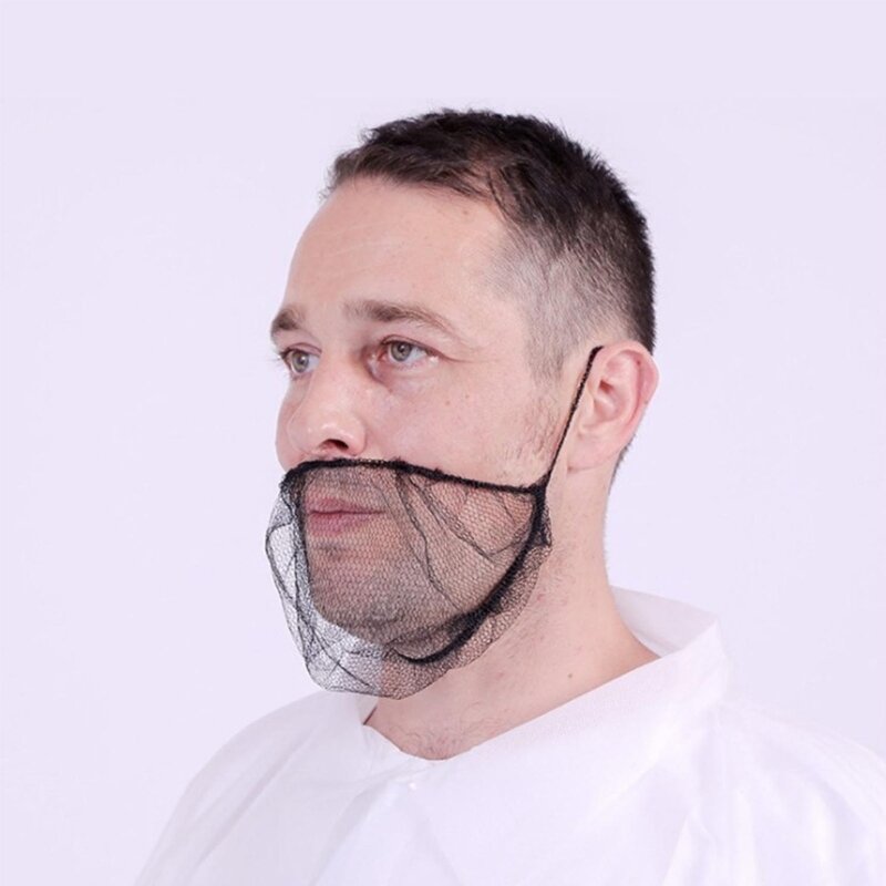 100 pièces couverture protection jetable pour barbe protecteurs barbe pour Restaurants utilisation scolaire livraison