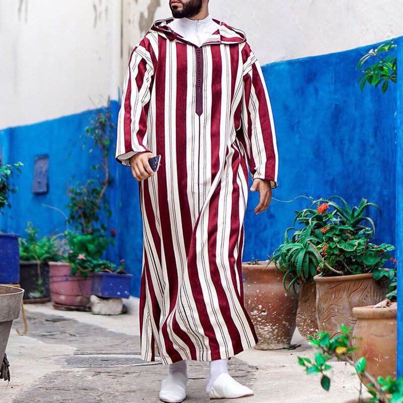Vestuário masculino muçulmano kaftan vestes paquistão tradicional étnico solto médio oriente thobe kurta abaya árabe vestido turco dubai islam