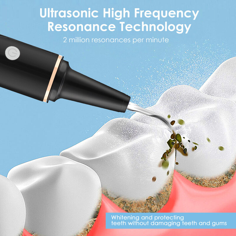 Détartreur visuel à ultrasons, nettoyeur de dents dentaires, 3 modes, lumière LED, lentille HD, connexion sans fil, calcul Chev, dissolvant de tartre
