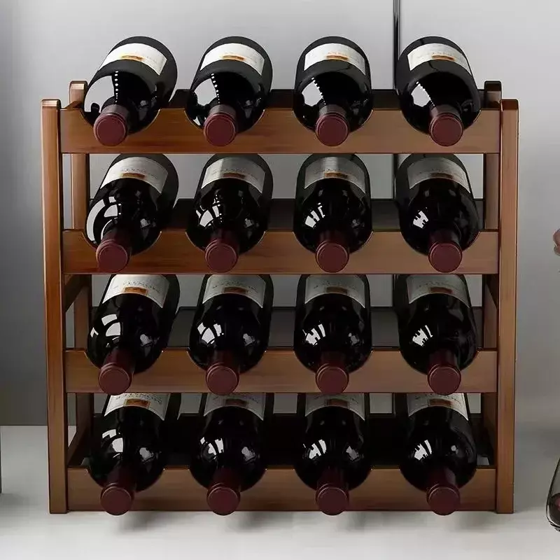 Casier à vin simple à assembler, vin rouge T1, grille domestique, présentoir à vin, table créative, rangement, décoration