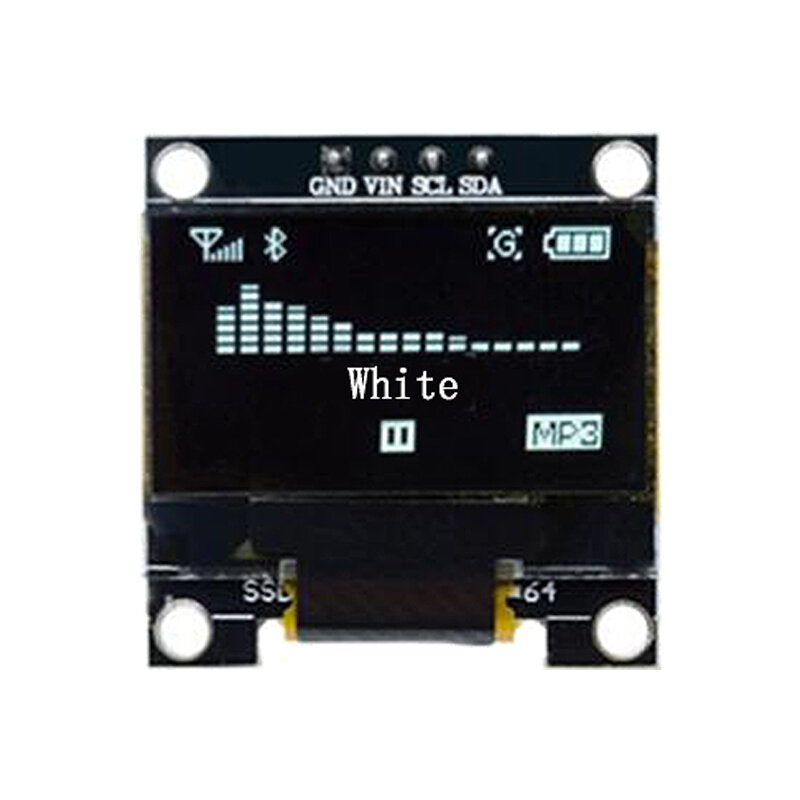 Technologie d'affichage LED LCD OLED jaune-bleu double couleur blanche pour ardu37, 0.96 pouces, communication I2C IIC, OLED X64