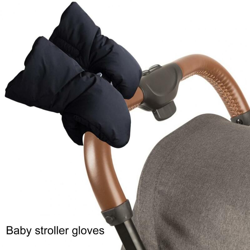 Ciepłe rękawiczki 1 para wygodne antypoślizgowe uniwersalne wózki dla dzieci wózek Outdoor kierownica rękawiczki dla pani