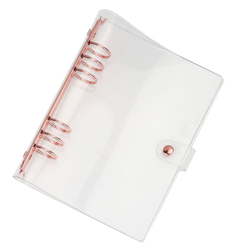 Folhas portáteis transparentes PVC Binder, caderno de folhas soltas, Scrapbook