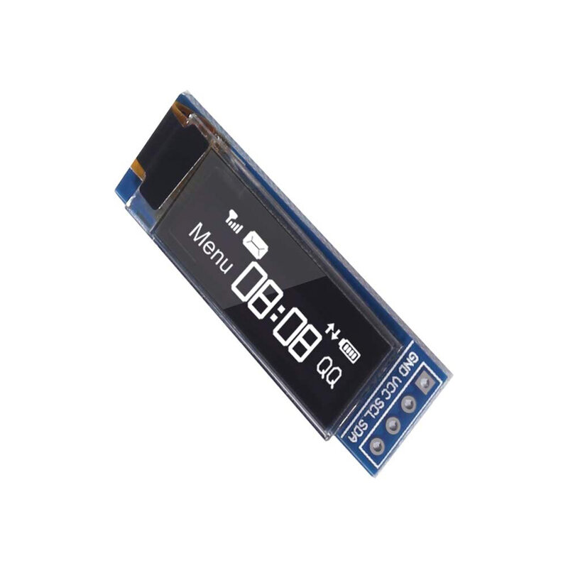 4 Buah Modul Peraga OLED I2C 0.91 Inci I2C SSD1306 Modul Peraga OLED Putih Driver Layar OLED I2C DC 3.3V ~ 5V UNTUK Arduino