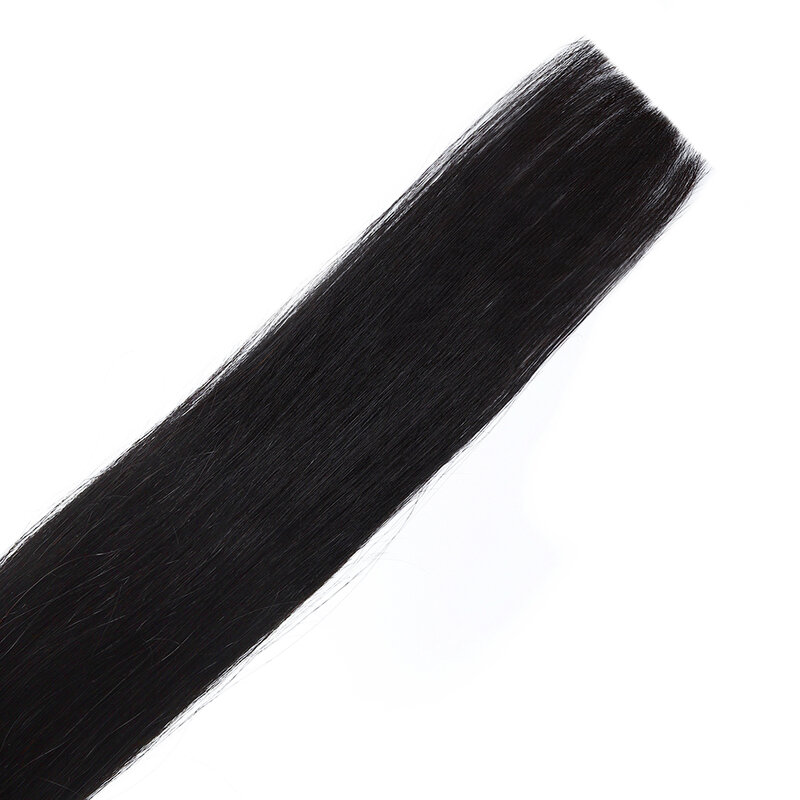 وصلات شعر ريمي طبيعي للنساء ، وصلات شعر ، مستقيم ، جودة ، متين ، 25 جم ، 5 قطعة/الحزمة ، # 1b ، 5 قطع