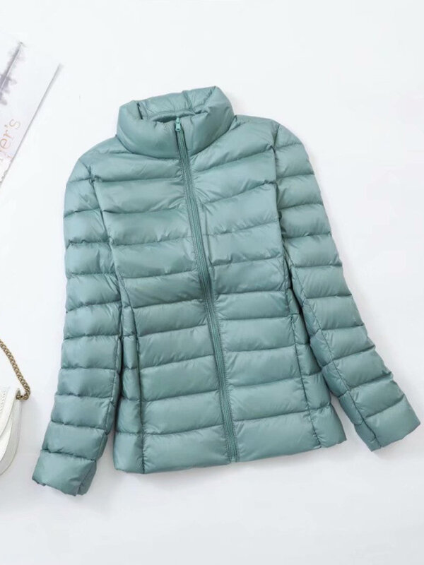Frauen Wintermantel neue Mode Ente Daunen puffer Jacke ultraleichte tragbare schlanke Daunen mantel weibliche flauschige Parkas 6xl 7xl