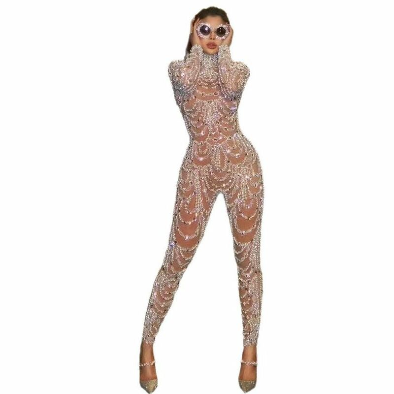 Women Glitter Shiny Trousers Wide Leg Pants Romper Overalls Elegant Sleeveless Sequined Sexy Slim Fit Backless Jumpsuit