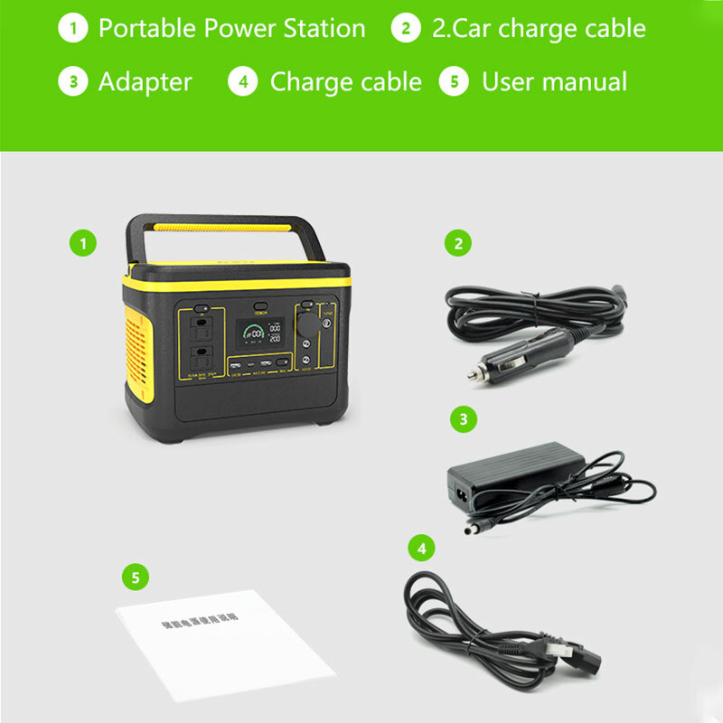 1000W Battery-Powered Portable Power Station Solar Generator For Devices and Appliances Camping Event Home Backup
