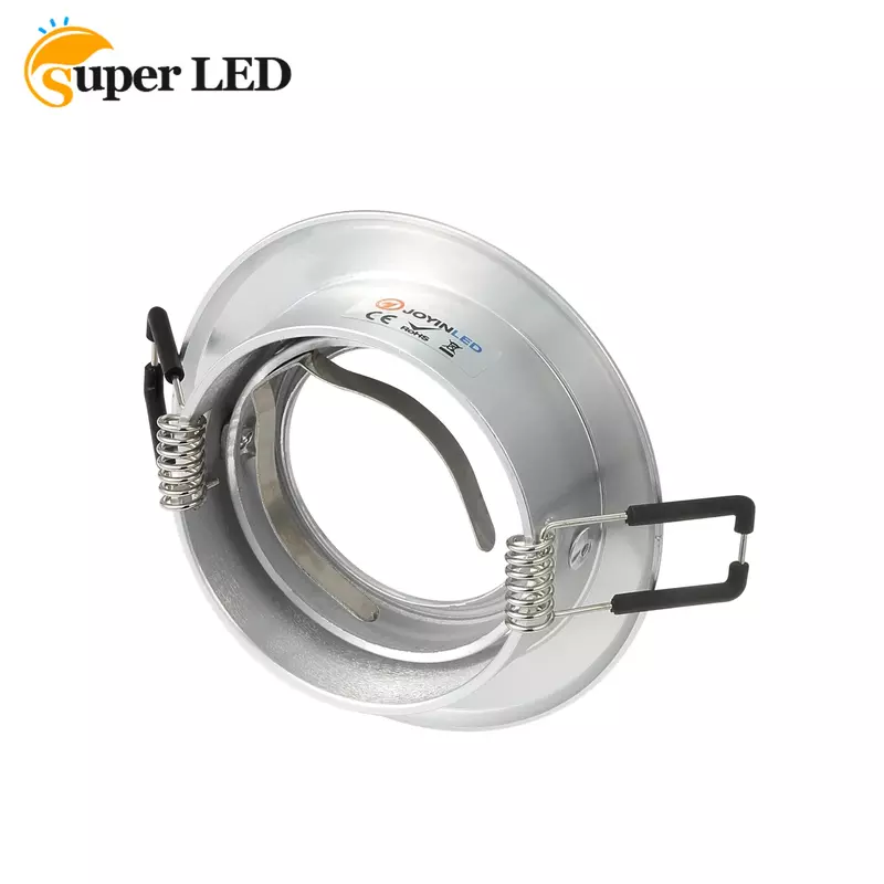 LED Eyeball Fitting/Casing Sliver/Chrome/Golden Downlight Spotlight Casing Frame Round Aluminum