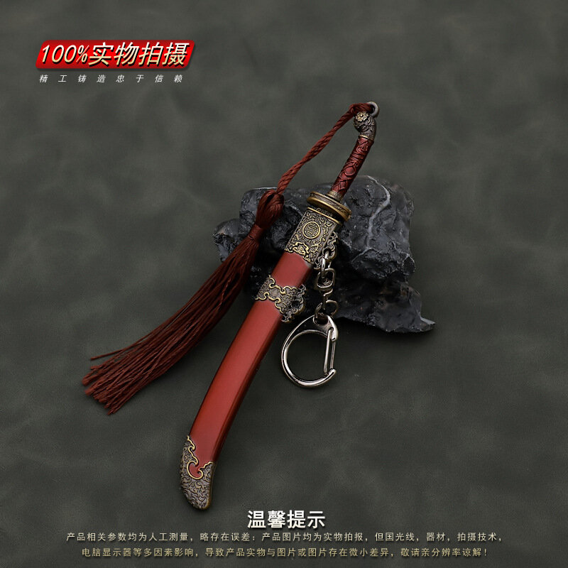 Ouvre-lettre en métal épée chinoise, coupe-papier réatif, pendentif d'arme en alliage, lettre ouverte, décor de bureau, 11cm